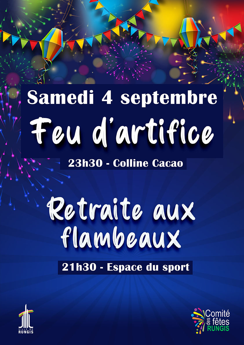 Retraite aux flambeaux et feu d"artifice samedi 4 septembre 2021